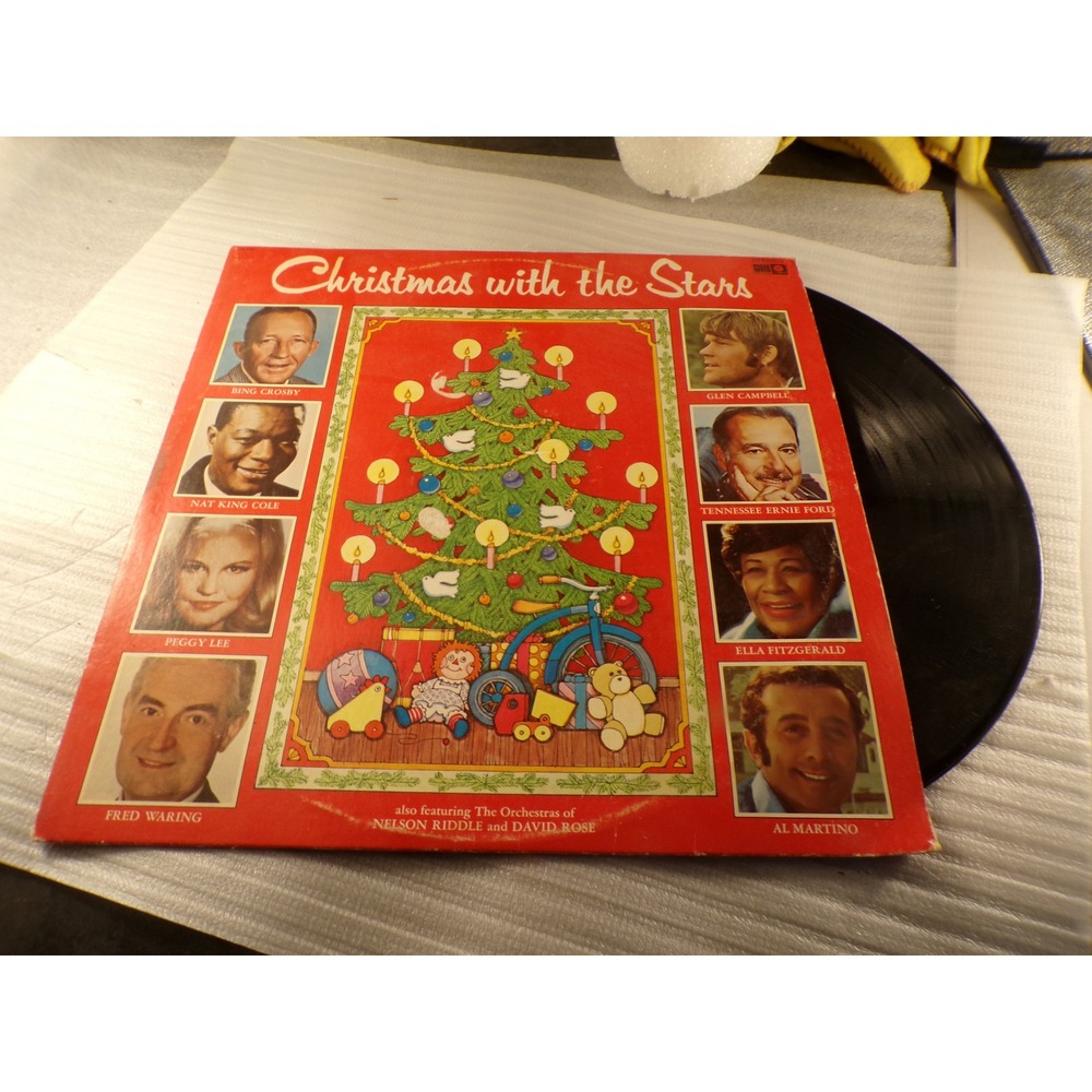 Christmas with the Stars Vinyl LP Bing Crosby Nat King Ella Fitzgerald Record
